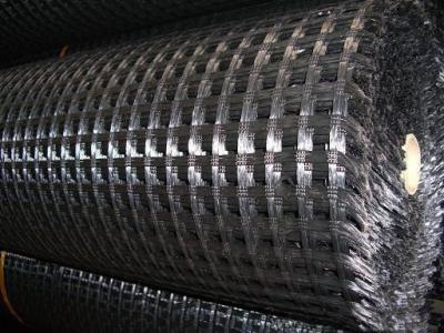 China Polyester / PET Asphalt Reinforcement Biaxial Geogrid , Asphalt Road Reinforcement Layers for sale