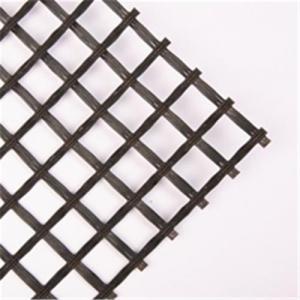 China Materiais pretos de Geogrid Geosynthetic da fibra de vidro 80KN/M para a parede de retenção à venda