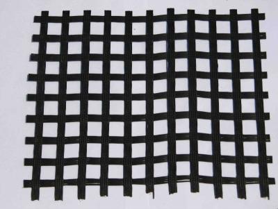 China 30KM - 1000KN Bitumen Coating Fiberglass Retaining Wall Geogrid With Water Soluble for sale