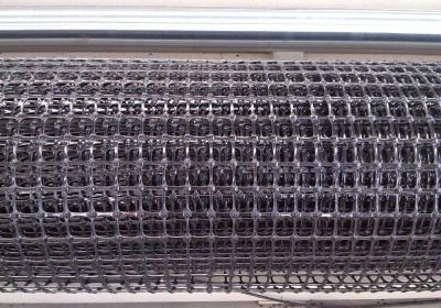 China Soil Grid PP Biaxial Stabilization Retaining Wall Geogrid for sale