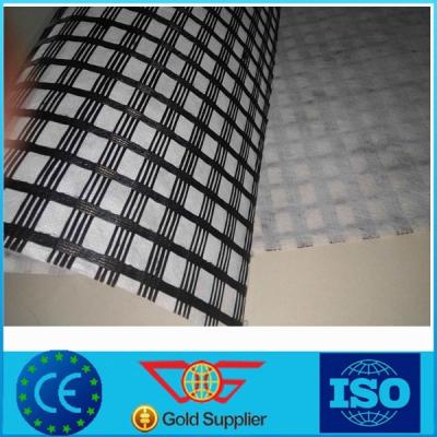 China Geotêxtil composto de Geogrid da fibra de vidro de alta elasticidade com Glu, largura 1 - 5.8m à venda