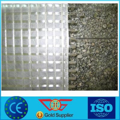 China Witte Samengestelde Geotextiles van Glasvezelgeogrid Geotextile Stabilisatiestof Te koop