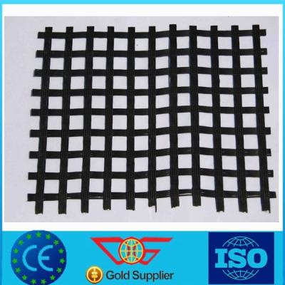 China Polyester Geogrid met Weerstand die van pvc SBR van het Asfaltbitumen de Uitstekende UV met een laag wordt bedekt Te koop