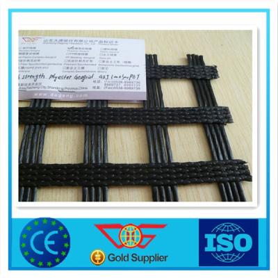 China de Afwijking van de de Polyesterdeklaag van China - Gebreide de Bestrating van pvc Geogrid het Versterken Stof met de fabrikant van Ce wholesales Te koop