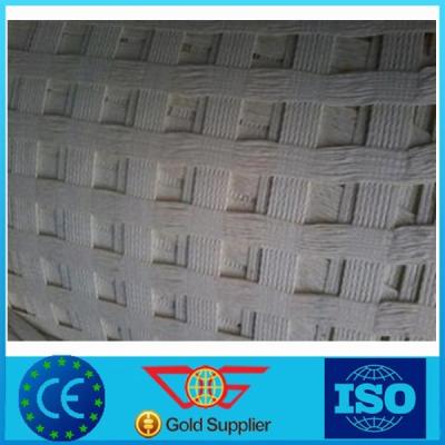 China 400 kn/M High Intensity Warp Knitting Polyester/ Pet Geogrid Reinforcing Fabric for sale