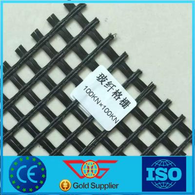 China Highway/Railway Ground Pavement Material Wrap Knitted Biaxial Geogrid of Fiberglass for sale