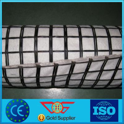 China Pvc Coated Polyester / PET Biaxial Geogrid Composite With Non - Woven Geofabric for sale