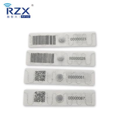 China Washable Woven Fabric Textile RFID Tag Clothing Fashion RFID UHF Apparel Label For Warehouse Management for sale