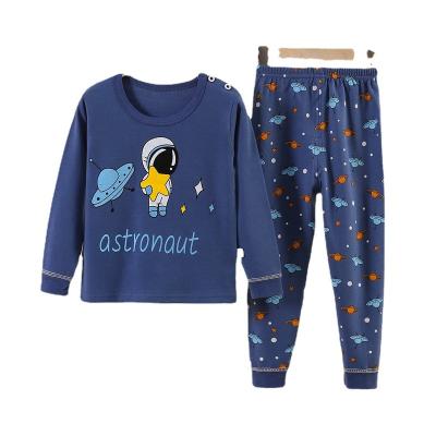 China Wholesale Breathable Long Sleeve Kids Boy Girl Cotton Cartoon Pajamas Sleepwear Set For Toddler Children for sale