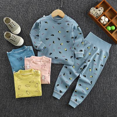 China Cotton Breathable High Quality Baby Wear High Waist Kids Pajamas Pants Clothing Set For Boy Girl for sale