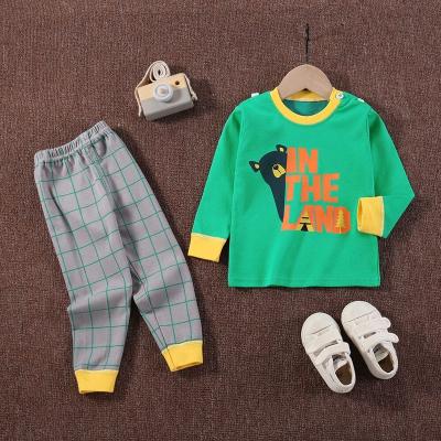 China Breathable Quality Kids Cotton Pajamas Clothes Set Kids Nightgowns Wear For Boy Girl for sale