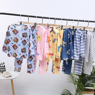 China Factory Direct Selling Cute Winter Breathable Warm Cartoon Tight Fit Girl Sleepwear Pajamas Set For Kids Boy for sale