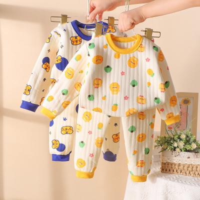 China Baby Kids Winter Breathable Long Sleeve Sleepwear Warm Pajamas for sale