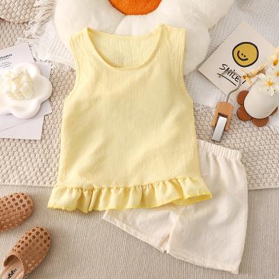 China Breathable Kids Clothing Set Baby Clothes Cute Summer New Cartoon Kids Cotton Sets for sale