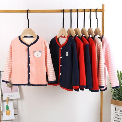 China Breathable Button Down Red Color Girl Kids Sweaters Boy Kids Shear Winter Cardigan Jackets for sale