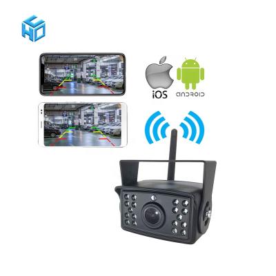 China Waterproof/Waterproof 12V 24V Truck Bus Car IR WIFI Wireless CCTV Vehicle Camera Backup System For Smartphone for sale