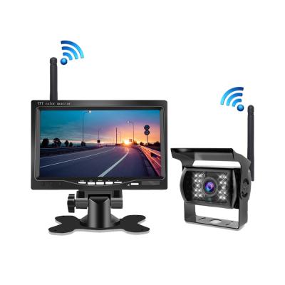 China Factory Supply Wireless 7 Inch LCD Monitor Camera System IP67 With Truck/Bus/Car Rear Bumper Camera Wireless System for sale