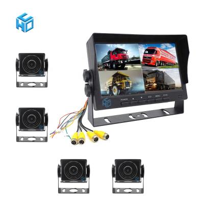 China truck 4 camera dvr recorder for truck rear view camera 9 hd dvr night vision waterproof 360 view car 4 inch car 1080p camera for sale