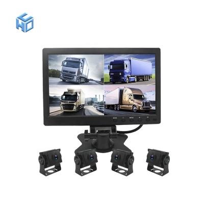 China 360 Degree AHD Car Dvr Truck Camera 10 inch Security Camera Vehicle Black Box Recording System 12v 24v 1080p truck dvr 4 camera dvr for sale