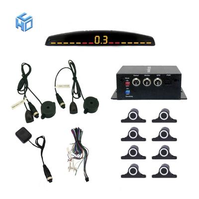 China Electric Bus Front Parking Sensor Trailer Truck Car Radar Buzzer Reverse Alarm No Holes 16mm Waterproof Parking Sensor Radar System Without Drill for sale