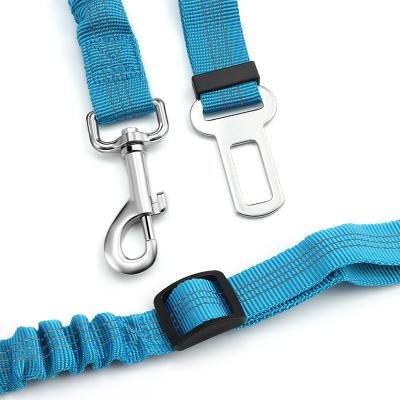 China Custom Viable Elastic Safety Rope Dog Car Seat Belt Leash Elastic Rope For Small Medium Large Dog Safety for sale