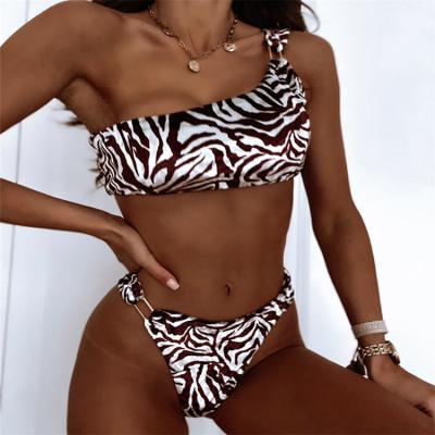 China New One-Shoulder Design Swimwear Sexy Bikini Women One Piece Swimsuit and Beachwear With High Quality Women Beachwear for sale