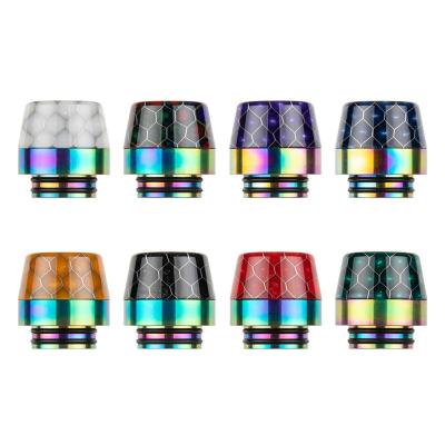 China . Rainbow 810 Resin Drip Tip Honeycomb Drip Tips 810 Resin Honeycomb Material Drip Nozzle Anti Scald Color 1pcs random for sale