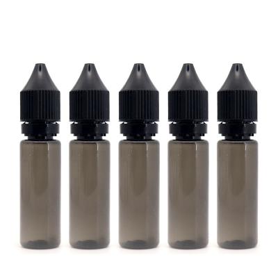 China Personal Care 5PCS 15ML/30ML Capacity Empty PE Bottle Black Portable Drip Bottle for sale