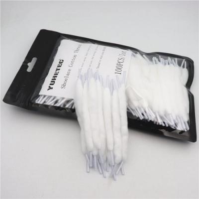 China Original YUHETEC 100MM cotton lace cotton yarn for RDA RTA RBA coil yarn organic cotton 100pcs/lot for sale