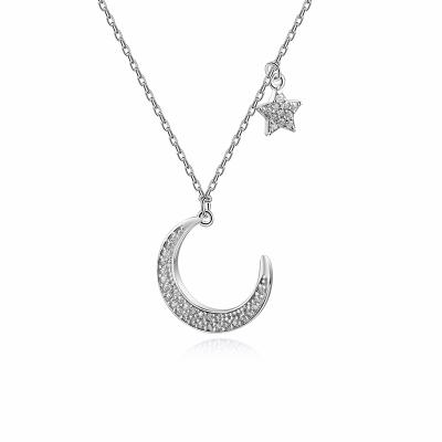 China New 925 Sterling Silver TRENDY Moon Necklaces for sale