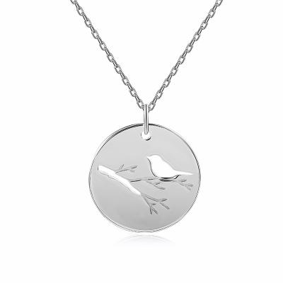 China FASHIONABLE Wholesale Circle Sterling Silver Necklace for sale