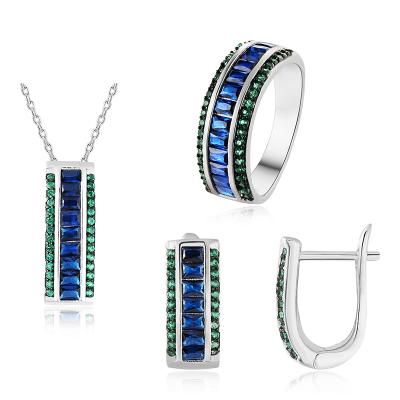 China TRENDY Fashion 925 Sterling Silver Women Jewelry Set for sale