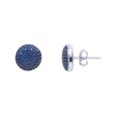 China FASHIONABLE Sapphire 925 Sterling Silver Stud Earrings Wholesale Colorful Jewelry Earrings for sale