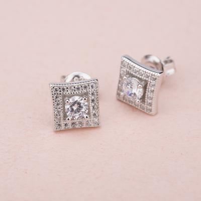 China Latest Design 925 Sterling Silver Earrings Woman CZ FASHIONABLE Earrings for sale