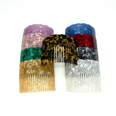 China Simple Shell Acrylic Resin Acrylic Hair Combs Hair Accessory for Women and Girls for sale