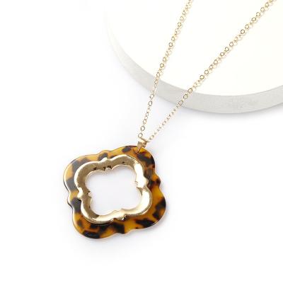 China 2020 Newest Fashion Hiphop Chain Necklace Plastic Necklace With Gold Plated Matal Adjustable Size Necklace For Girls for sale