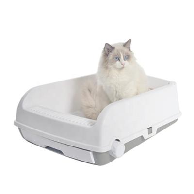 China 3 Layer Cat Litter Box Cat Litter Box Cat Litter Tray Cat Toilet Quick Clean Cheap Semi Automatic Quick Cleaning Manual for sale