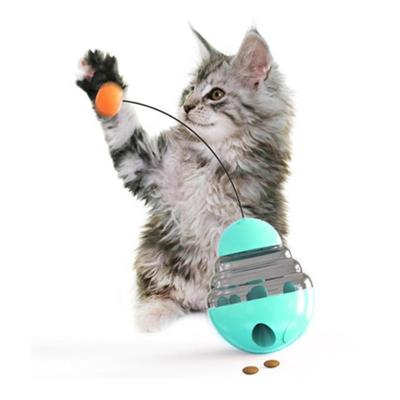 China 2021 Hot Sale Popular Tumbler Cat Toy Feeder Eco Friendly Pet Cat Teaser Viable Feeding Toy Interactive Cat Toy for sale