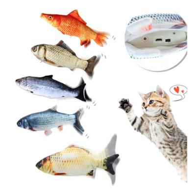 China Factory Wholesale Viable USB Electric Interactive Dancing Fish Cat Toy Catnip Cat Toy for sale