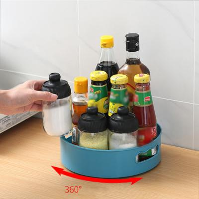 China AA350 Shelf Revolving Multifunctional Non-slip Shelf Viable For Oil Salt Kitchen Storage Box Sauce Vinegar Storage Seasoning Rack for sale