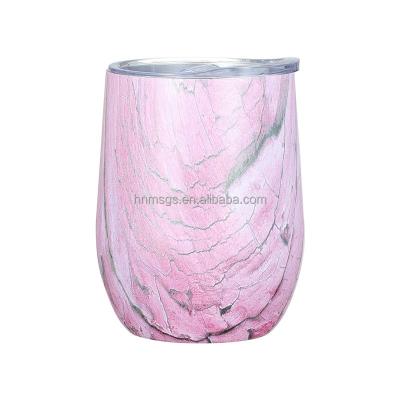 China Viable Wholesale Insulated Wine Tumblers 12 oz Stainless Steel Egg Cup Coffee Mug Wine Tumblers With Lid for sale