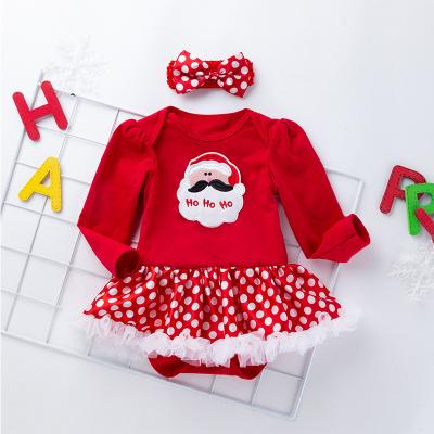 China Merry Christmas Regular Chinese Factory Customized Newborn Girls Romper Baby Boutique Clothes for sale