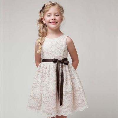 China Other Good Quality Children Girls Lace Tight Lace Up Dress Kids Dress Kids Dress For Age 2-12 for sale