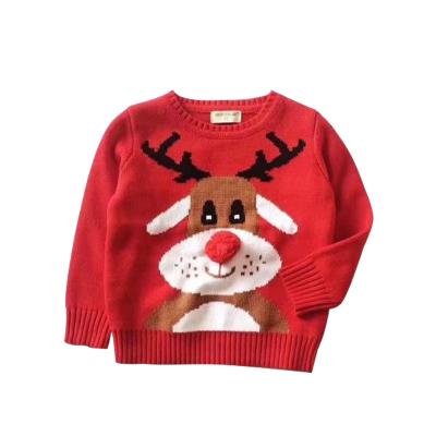 China Christmas Baby Boy Girl Breathable Sweater Knitted Winter Toddler Baby Clothes With Deer Kids Christmas Sweater Kids Sweater Tops for sale