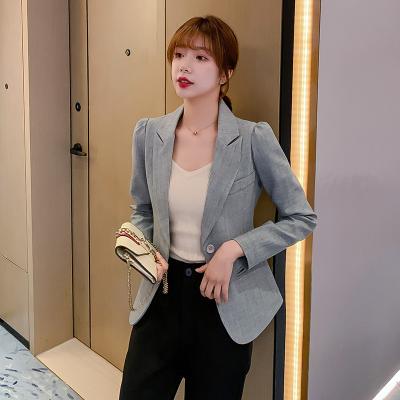 China Anti-wrinkle Women's New Korean Style Slim Fit Suit Jacket Commercial Premise Suit Jacket Overalls Long Sleeve for sale