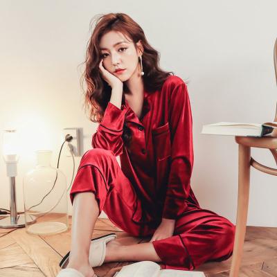 China Women's Breathable Pajamas Set Button Up Two Piece Sleepwear Loungewear Pj Sets for sale