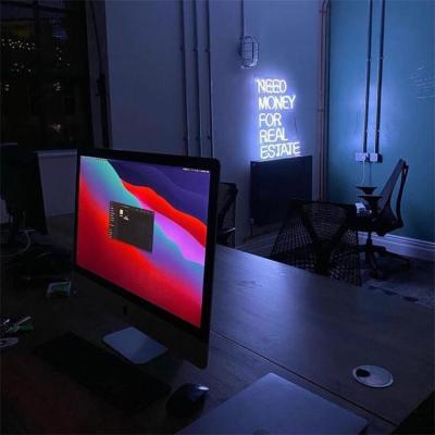 China Decoration indoor bedroom or lobby colorful electronic luminous letter led neon light sign for sale