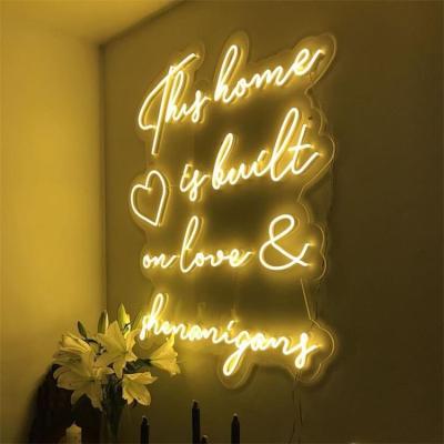 China Indoor Decoration Wall Decor Customized Cheap Festivity Letter Led Neon Light Sign With Cheap Price for sale