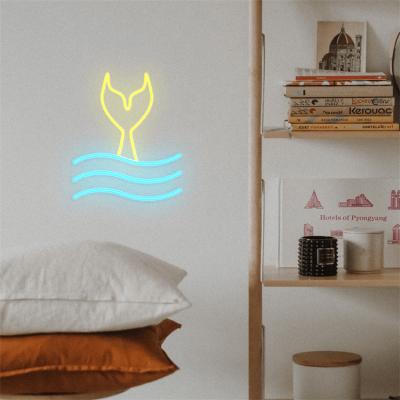 China Led Neon Lighting Mermaid LED Neon Sign Neon Flex LED Strip Pattern Neon Art Sign With Acrylic for sale