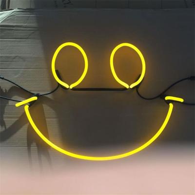 China Wholesale Custom Smile Home Factory Price Buildings Porcelain Glass Tube Decorative Neon Sign Light for sale